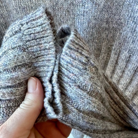 Anthropologie Peyton Primrose Cowl neck turtleneck sweater size large grey - Picture 7 of 8
